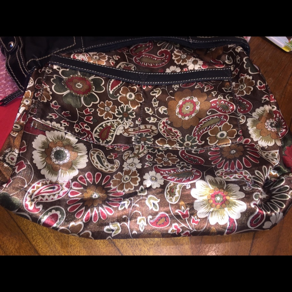Tignanello’s Black Leather Hobo; Silver Hardware - Picture 7 of 8